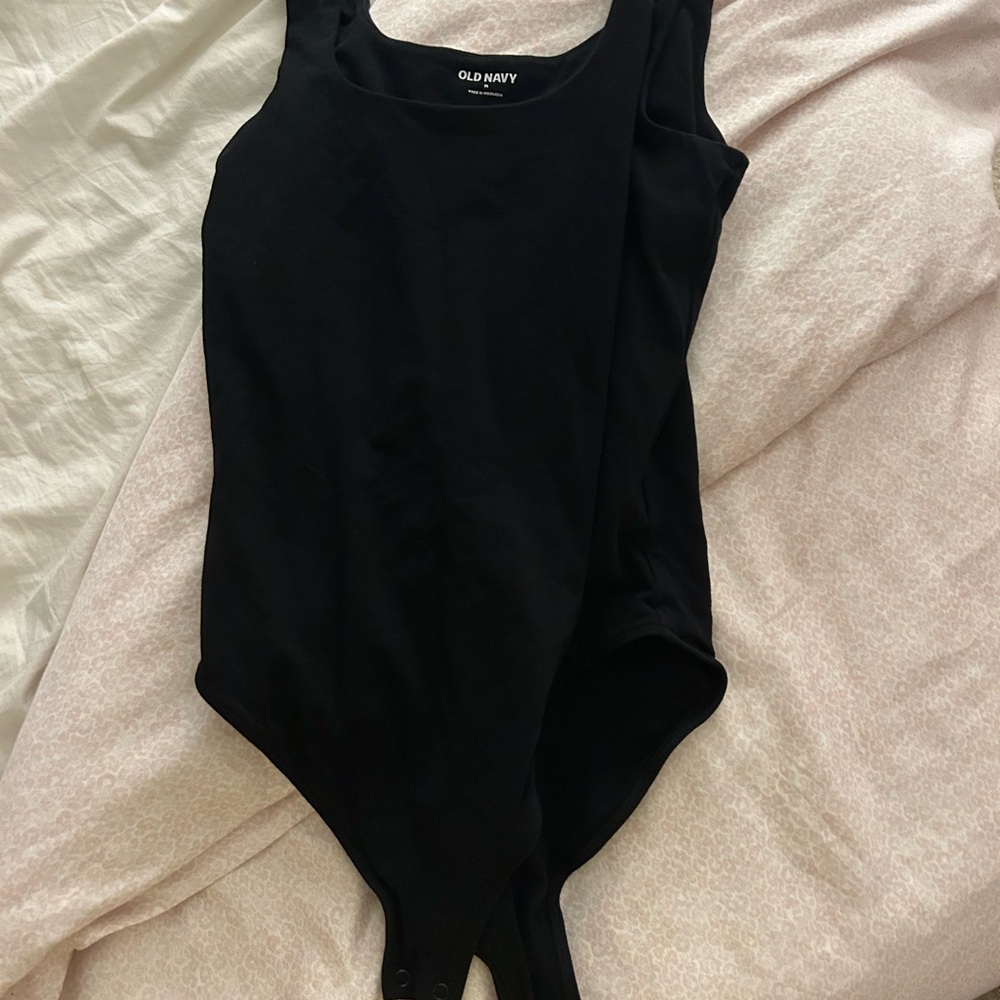Old Navy Black Scoop Neck Sleeveless Bodysuit